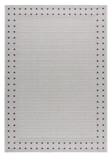 In- und Outdoorteppich Teppich für Außenbereich Grau mit Bordüre 160 x 230 cm - Bild 1 von 3