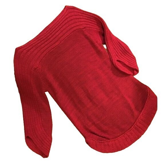 Red Loose Knit Tunic Sweater by Dress Barn Ladies Size Small | eBay