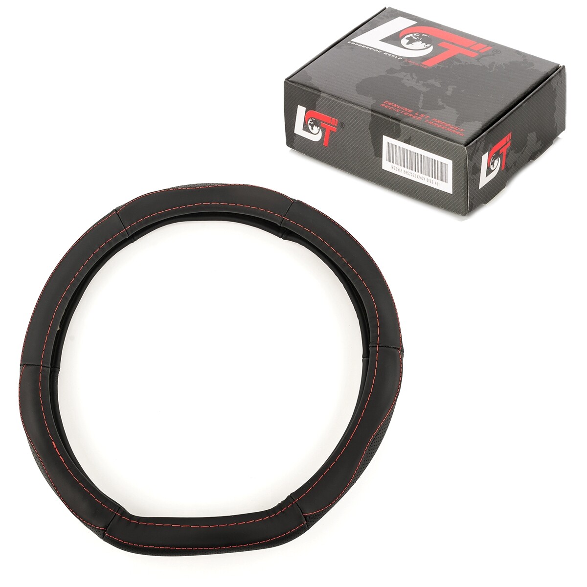 Steering Wheel Cover Ø 38X9Cm 15X3.5 Inch Black Gray For LANCIA