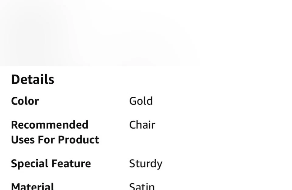 Fundas para sillas universales doradas satinadas usadas Foto 3 de 4