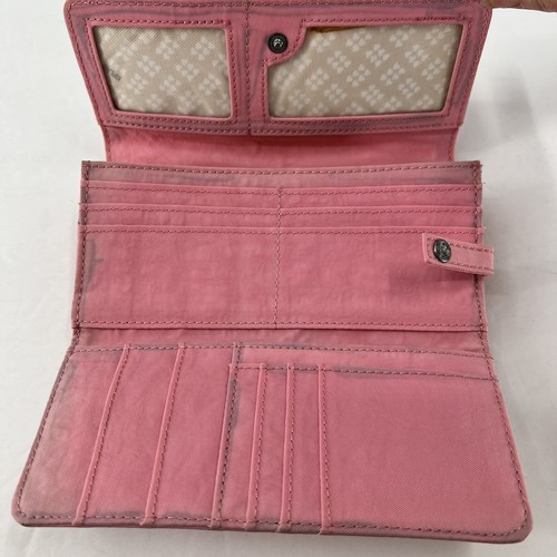 Kipling Womens Trifold Nylon Wallet Barbie Pink Credit Card Coin Zip Snap - Picture 5 of 10