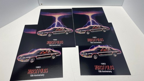 LOT OF 4 OLDSMOBILE 1983 HURST OLDS DEALER POSTER GLOSSY 11x17 Repro ...