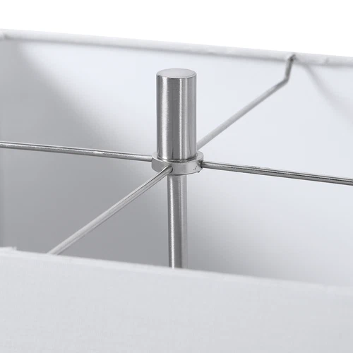 Lush Green Square Cylinder Column Table Lamp | Ceramic Organic Tropical White - Picture 3 of 7