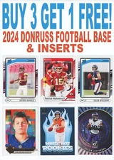 2024 Donruss Football Base (BUY 3 GET 1) You Pick/Complete Your Set (1-250)