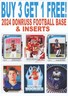 2024 Donruss Football Base (BUY 3 GET 1) You Pick/Complete Your Set (1-250)