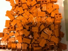 LEGO- NEW  #98283-DARK ORANGE- 1 X 2  MASONRY BRICKS-20 BRICKS-RARE