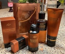 BATH  BODY Men  s MAHOGANY TEAKWOOD Cologne,Body Wash,Body Spray,Body Cream,Soap