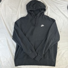 Nike Men's Club Fleece Hoodie Black Size Large
