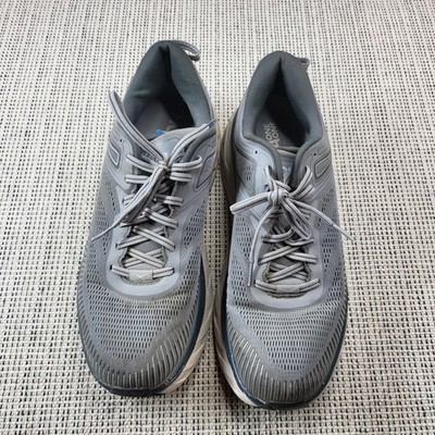 Hoka One One Bondi 7 Shoes Mens Size 11 Gray Mesh Cushioned Running Athletic