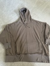 Free People Movement Sprint To The Finish Hoodie Size M Brown Taupe EUC