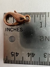 Copper Plated, Lobster Claw Clasp. 16x8mm. Bright Finish On Durable Brass 50pcs.