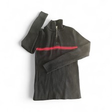 Ralph Lauren Polo Boys Long Sleeve 1/4 Zip Pullover Navy with Red Stripe