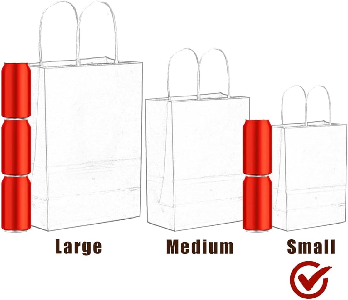 qiqee 24 Colors Small Gift Bag with 1 Count (Pack of 24), 24 Different 