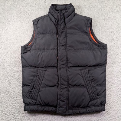 Abercrombie Fitch Puffer Vest Mens Medium Black Summit Rock Down Feather Coat