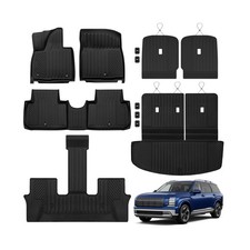 2026 Palisade Floor Mats Only Hybrid 7-Seat All Weather TPE Cargo Mat with Ba...