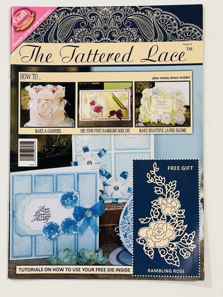 Tattered Lace Magazines Issues 5–9 Bundle – USED – No Free Dies – Cardmaking  - Image 2 of 4