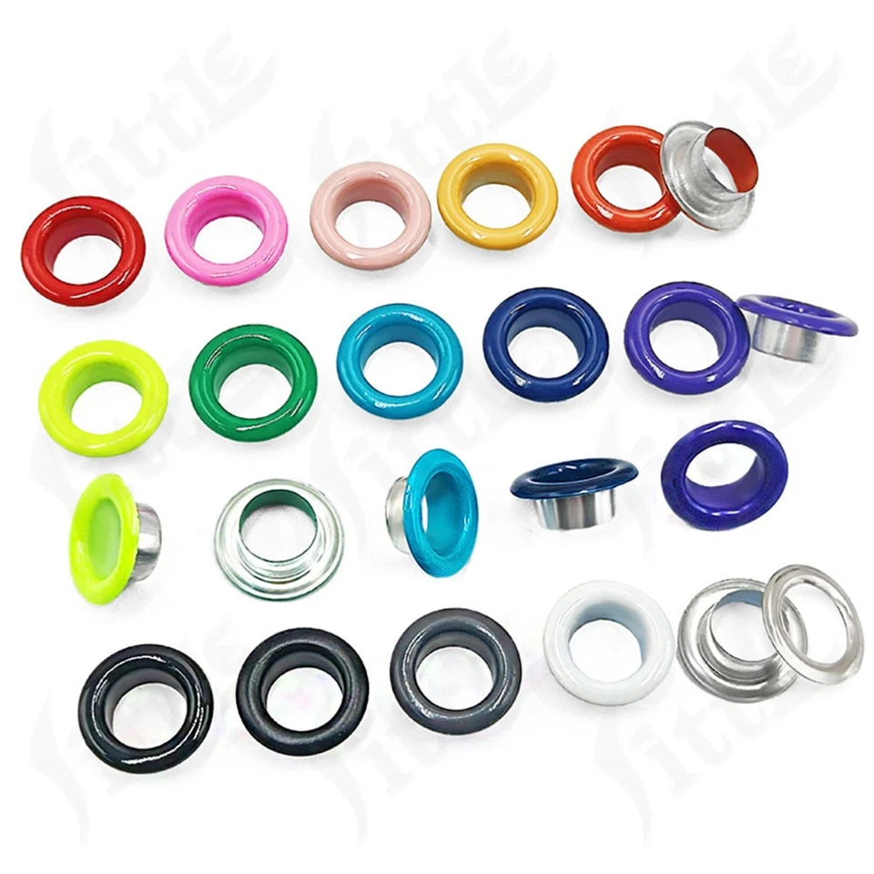 Ojales de metal ojales lavadora para cuero artesanías ropa bolsas reparación 3/4/4,5 mm Foto 3 de 4