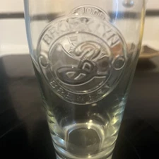 Brooklyn Brewery Embossed Beer Glass