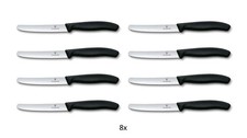 8er Set Victorinox Schweiz Tomatenmesser Küchenmesser Brötchenmesser SCHWARZ