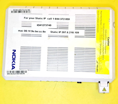  NOKIA G-240G-A 3FE55691AAAA GPON OPTICAL NETWORK TERMINAL FIBER MODEM FTTH FTTP