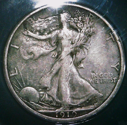 1919-S Walking Liberty Half Dollar - ANACS VF30 Details Cleaned Scratched!