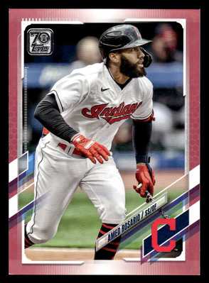 2021 Topps #US8 Amed Rosario Mothers Day Pink SP #d /50! Indians READ
