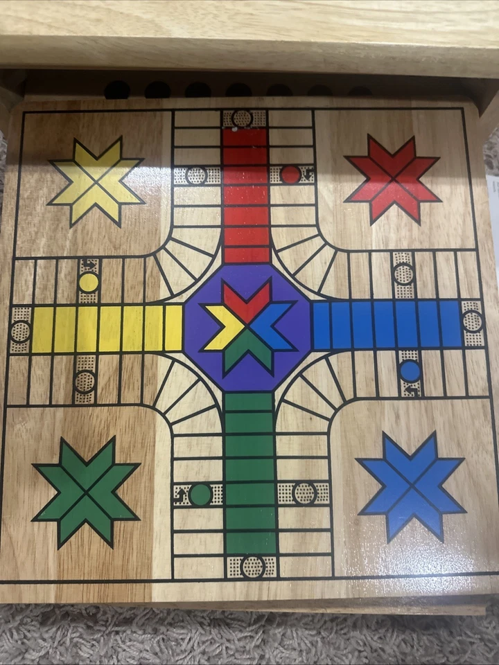 Deluxe Wooden Game House 10 In 1 Board Game Chess Checkers-New-Open Box-Read - Image 3 of 4