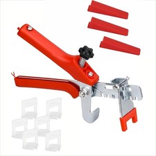 Floor Wall Tile Leveling System Tool Spacers Clips Resuable Wedges and A Plier