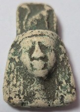 Figura egizia Ushabti Terracotta Faience, simbolo faraonico posto nelle tombe 