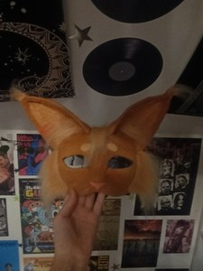 therian ginger cat mask