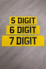 SHORT 5/6/7 DIGIT 13" 16" 18" SHOW PLATES 2D/3D GEL/4D GEL SHADOW Number Plates