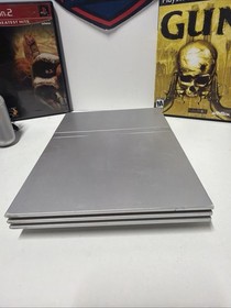 Sony PlayStation 2 Slim SILVER Console Bundle SCPH-77001  Tested - Ships Today.