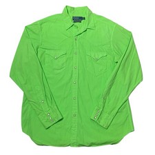 Polo Ralph Lauren RL Western Men's Vintage 90s Pearl Snap Cowboy Shirt Size L