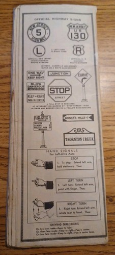 1932 State of New Jersey Official Road Map George Washington Bicentennial - Picture 6 of 8