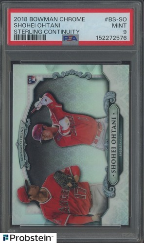 2018 Bowman Chrome Sterling Continuity Shohei Ohtani Angels RC Rookie PSA 9