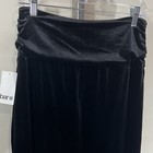 Bar III Velvet Skirt Women’s Size Medium Black Ruched Slit Front Stretch NEW! — photo 10
