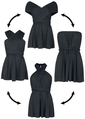 Black Premium by EMP Damen schwarzes Top mit mehreren Tragemöglichkeiten