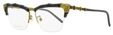 Gucci Bamboo Signature Eyeglasses GG0660O 001 Black/Antique Gold 58mm