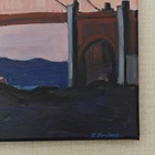 Original Oil Painting Golden Gate Bridge San Francisco Sunset 16x12 — photo 2