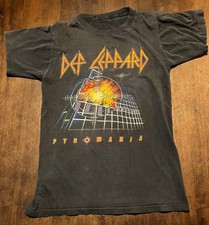 Vintage Def Leppard 1983 Pyromania Tour Original T-Shirt Black Small