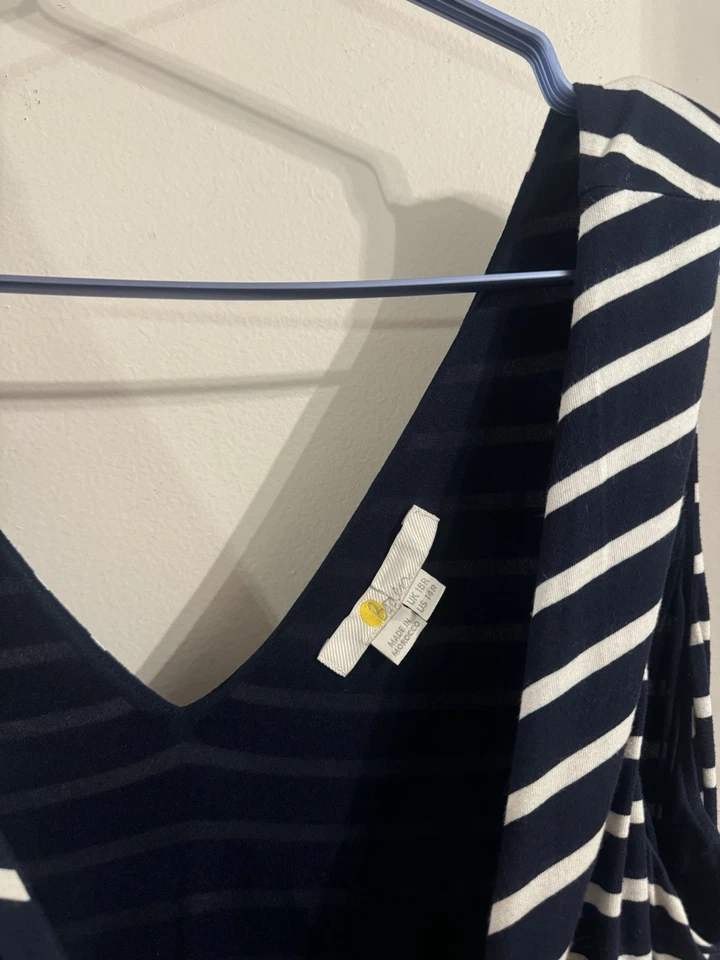 Boden Talla 14R Vestido a Rayas Azul Marino y Blanco Hasta el Suelo  Foto 4 de 4