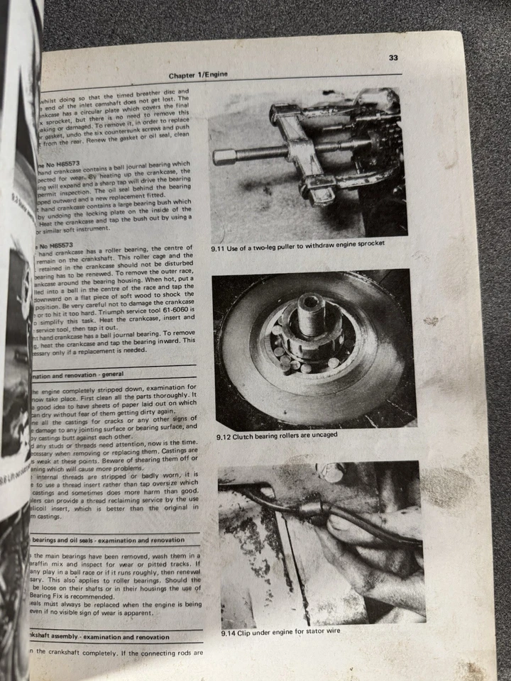 Triumph 350 y 500 gemelos 349cc -490cc 1958 a 1973 manual de servicio taller del propietario Foto 2 de 3