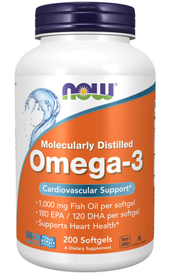 Omega-3 180 EPA / 120 DHA 200 Weichkapseln Now Foods