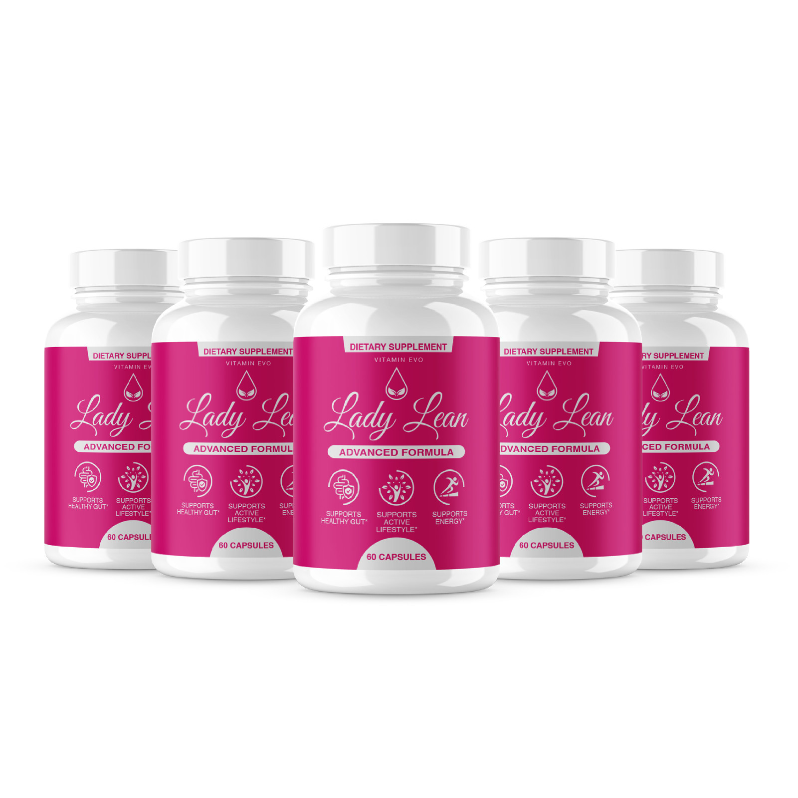 (5 Pack) Lady Lean Capsules, LadyLean Fat Burn Weight Loss Pills (300 Capsules)