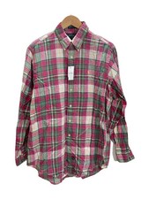 Polo Country Ralph Lauren Long Sleeve Shirt Size L Cotton Pink Check 90s