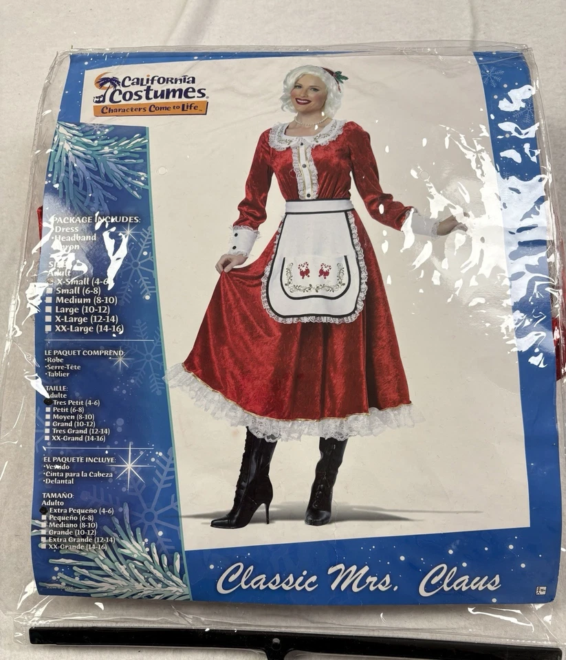 Disfraz de señora Claus talla XS Foto 2 de 4