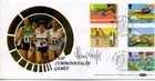 1986 C'WEALTH GAMES GREAT BRITAIN BENHAM FDC SIGNED the late HENRY COOPER VGC