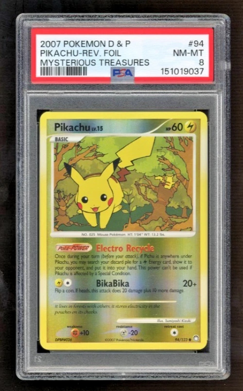 Pikachu Pokémon TCG Professional Sports Authenticator (PSA) Grade
