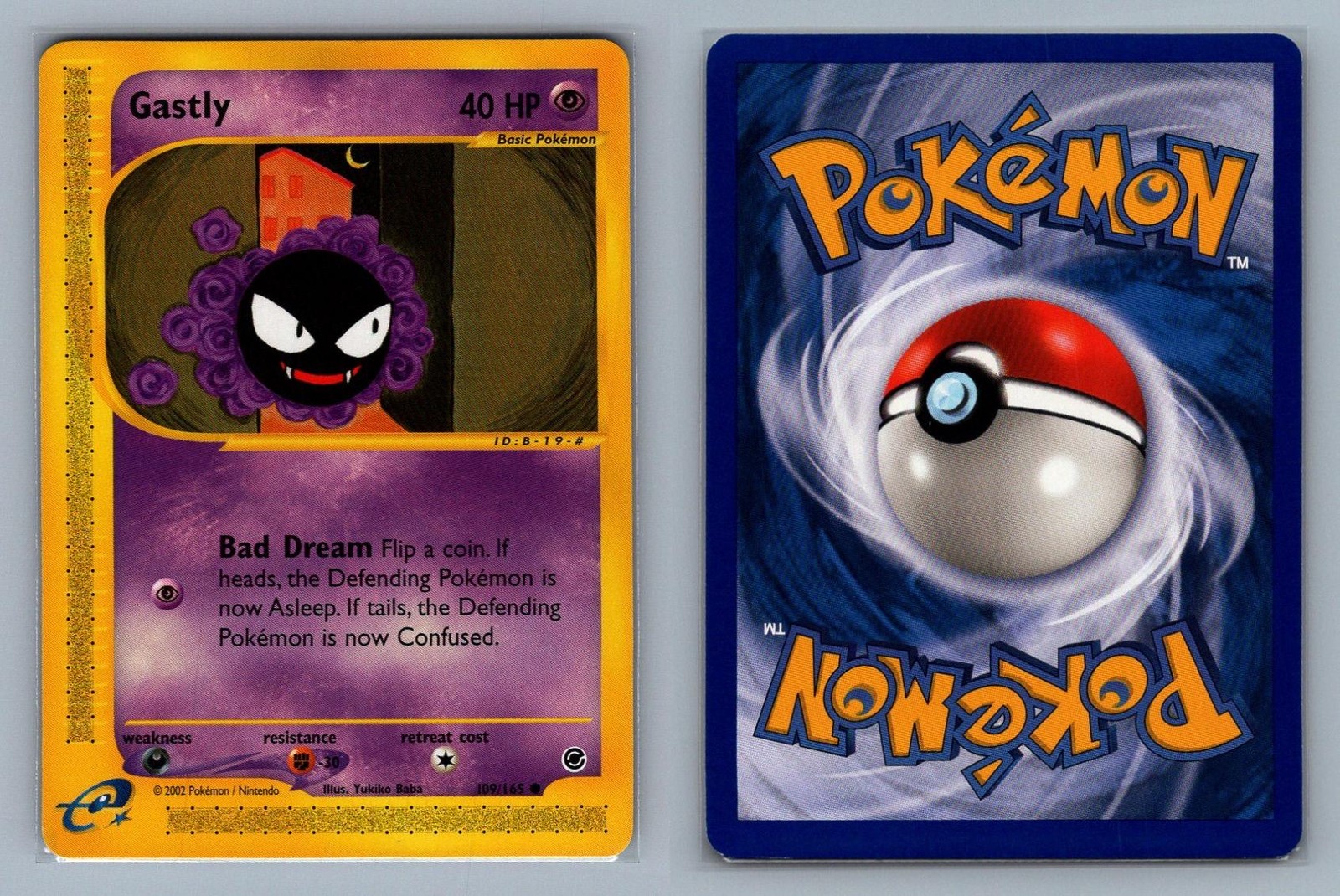 Gastly #109/165 Expedition Base Set Pokemon Card - NM