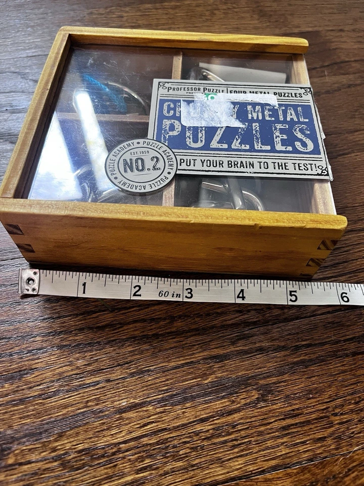 Professor Puzzles Cuatro Gruesos Rompecabezas de Metal Pinzas Cerebrales Foto 2 de 3